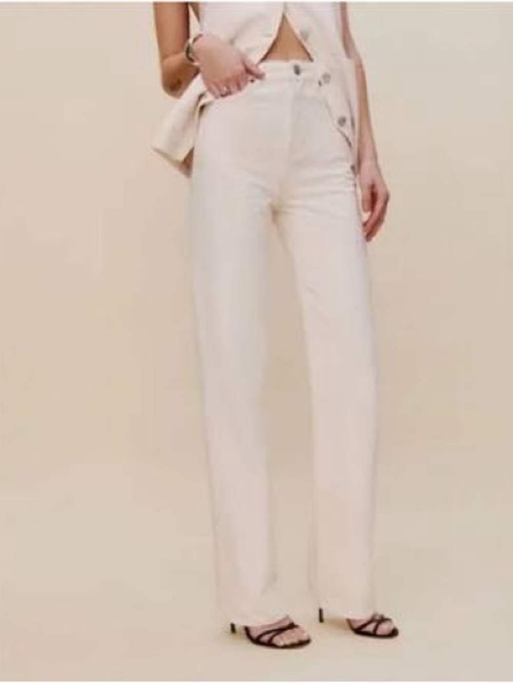 Reformation Wilder Jean in Cream